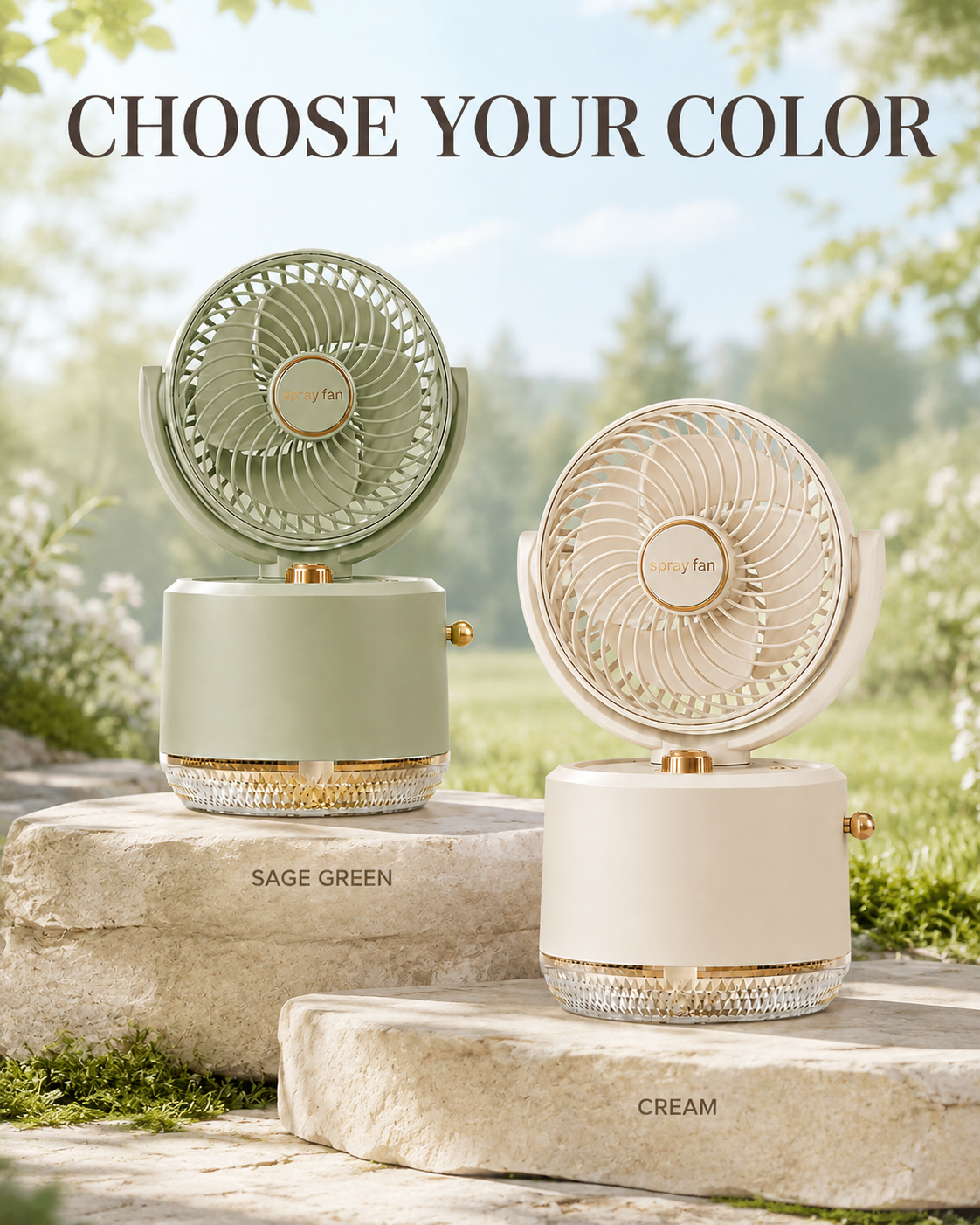 COOLIVA Mist Desk Fan