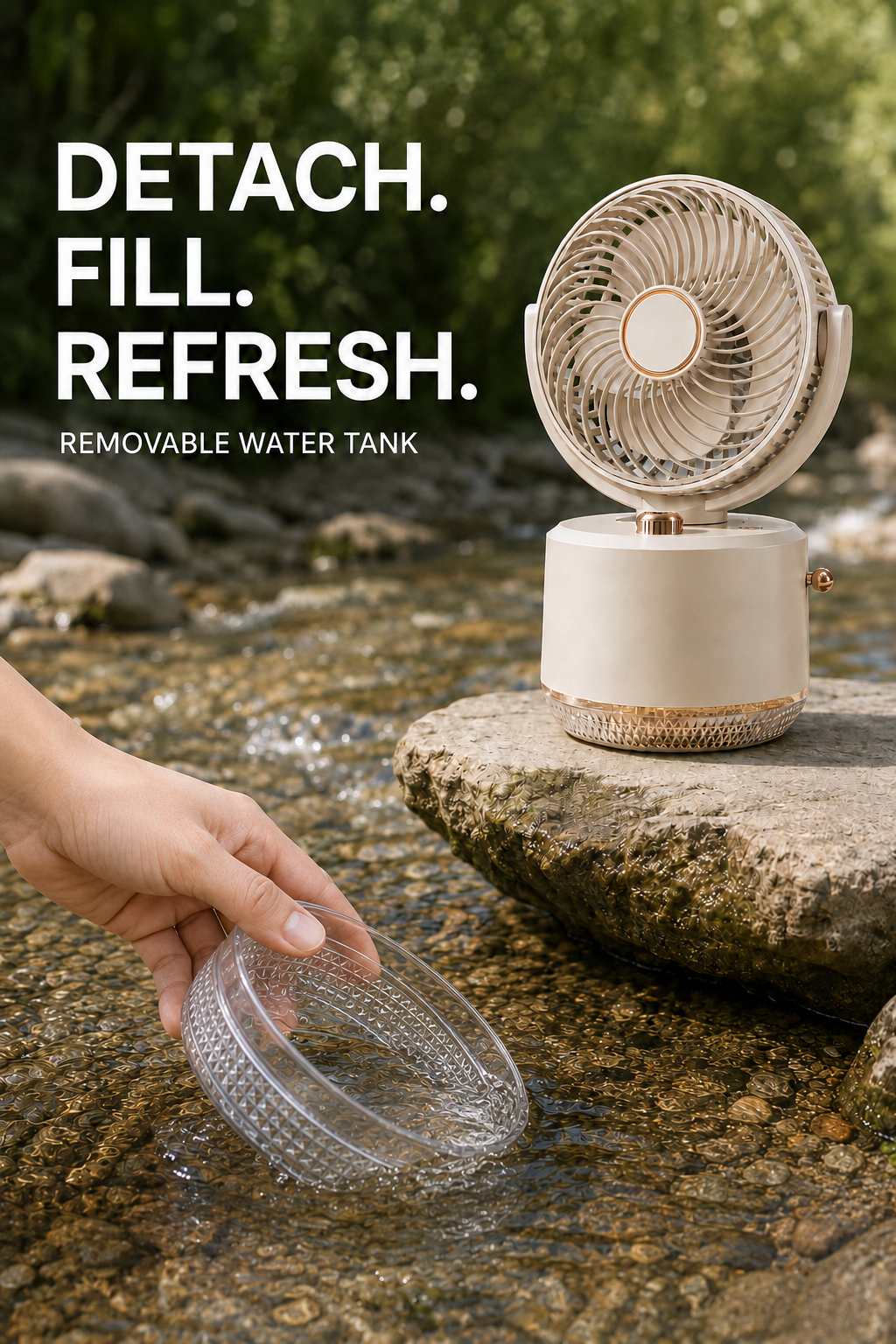 COOLIVA Mist Desk Fan